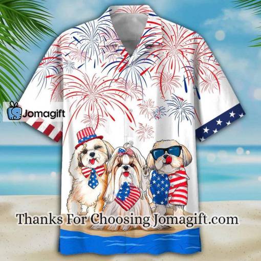 [Awesome] Shih tzu Hawaiian Shirts Independence Day Is Coming Gift