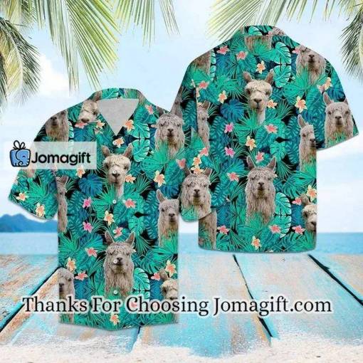 [Awesome] Simple Animal Love Alpacas Tropical Leaves Hawaiian Shirt Gift
