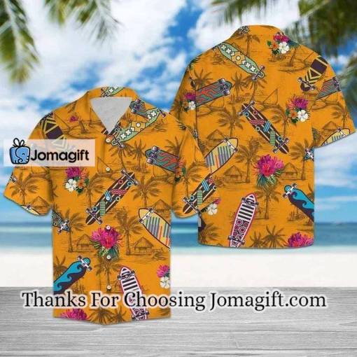 [Awesome] Skateboard yellow hawaiian shirt Gift