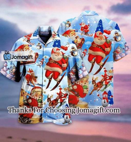 [Awesome] Skiing Santa Claus Hawaiian Shirt Gift