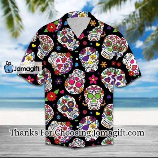 [Custom Name] Skull Flower Hawaiian Shirt Gift