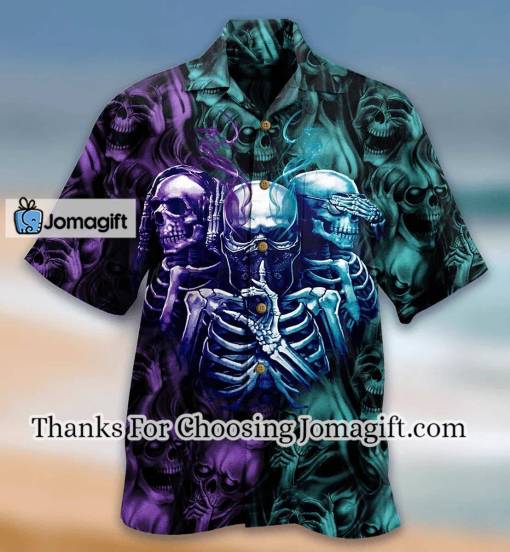 [Awesome] Skull Neither Hear Nor See Hawaiian Shirt Gift