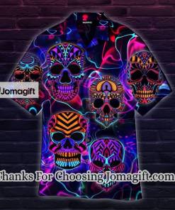 Skull Neon Glow Hawaiian Shirt HW4853