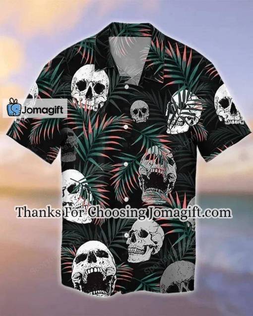 [Awesome] Skull Red Blue Tropical Hawaiian Shirts Gift