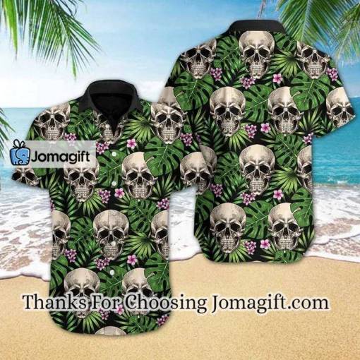 [Awesome] Skull Tropical Leaves Hawaiian Shirt Gift