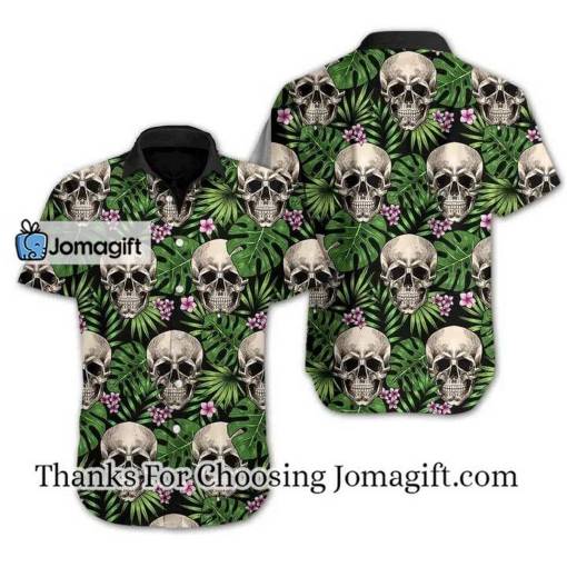[Awesome] Skull Tropical Leaves Hawaiian Shirt Gift