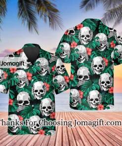 [Awesome] Skull and moths tropical style Hawaiian 3D Hawaii Shirt, Skull 3D Hawaii Shirt Gift