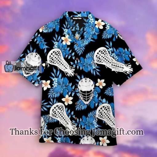 [Stylish] Blue Black Lacrosse Tropical Hawaiian Shirt