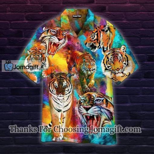 [Stylish] Hundred Colorful Tiger Hawaiian Shirt
