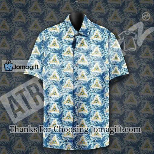 [Stylish] Legend Of Zelda Hawaiian Shirt Triforce Pattern Blue