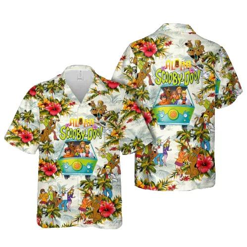 [Stylish] Scooby-Doo Hawaiian Shirt Aloha Scooby-Doo Tropical Flower