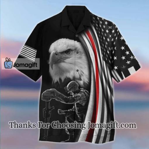 [Stylish] Us Veteran Dark Eagle Hawaiian Shirt