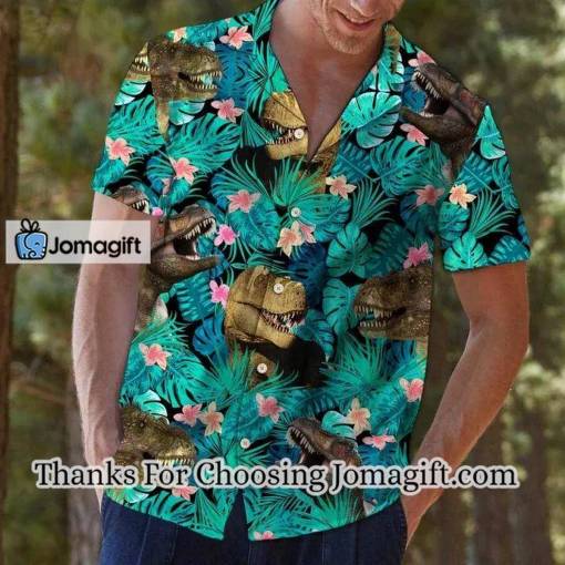 [Awesome] T-Rex Tropical Hawaiian Shirt, Summer gift Gift
