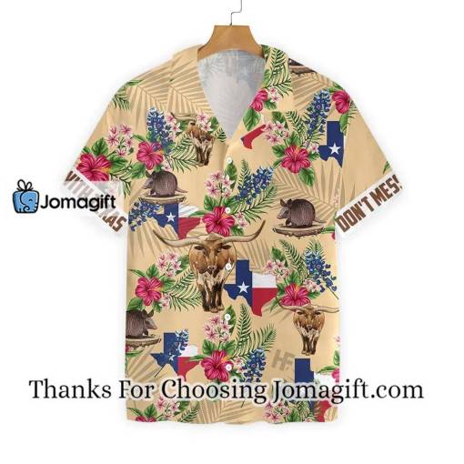 [Awesome] Texas Hawaiian Shirt Insignia Bluebonnet Cream Version Gift