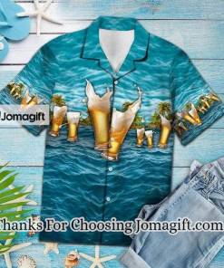 The Beauty Of Nature Beer Blue Ocean Pattern Hawaiian Shirt 1
