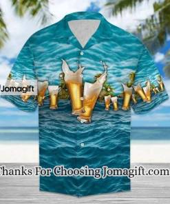 [Awesome] The Beauty Of Nature Beer Blue Ocean Pattern Hawaiian Shirt Gift