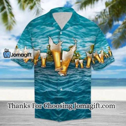 [Awesome] The Beauty Of Nature Beer Blue Ocean Pattern Hawaiian Shirt Gift