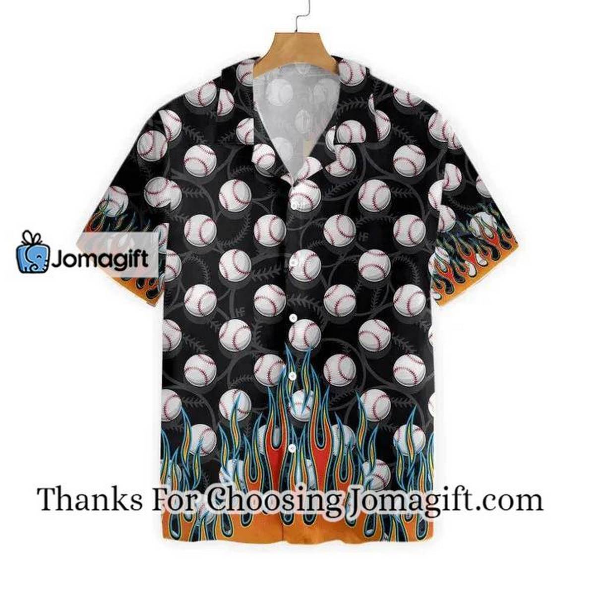 The Passion Of Sport Flame Baseballs Design Hawaiian Shirt 2