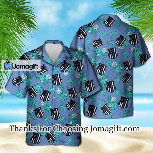 [Awesome] Thin Blue Line Hawaii Shirt Police Seamless Pattern Hawaiian Shirt Gift