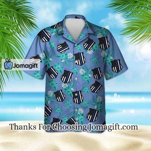 [Awesome] Thin Blue Line Hawaii Shirt Police Seamless Pattern Hawaiian Shirt Gift