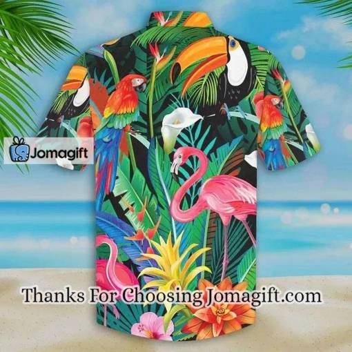[Awesome] Toucan And Flamingo Ornamental Hawaiian Shirt, Flamingo flower hawaii shirt Gift