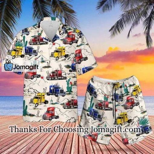 [Awesome] Trailer Truck Hawaiian Shirt Set  Unisex Gift