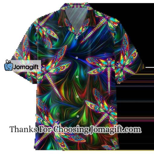 [Awesome] Trippy Colorful Dragonfly Psychedelic Hippie Hawaiian Shirt Gift