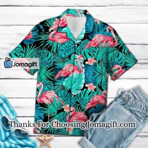 [Awesome] Tropical Flamingo Fascinating Flower Pattern Hawaiian Shirt Gift
