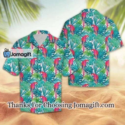 [Awesome] Tropical Parrot With Watercolor Leaves Hawaiian Shirt, Summer Gift