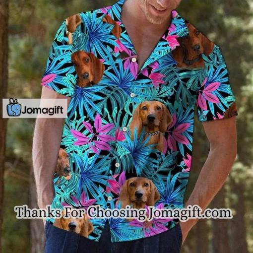 [Awesome] Tropical Redbone Coonhound Vintage Style Hawaiian Shirt Gift