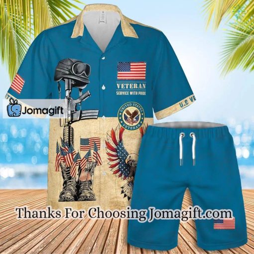 [Trending] U.S Veteran Service With Pride Hawaiian Shirt Set  Unisex Gift