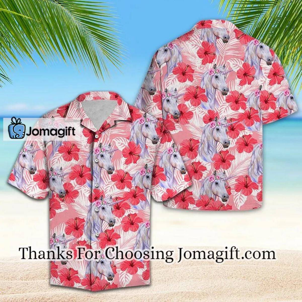Unicorn Tropical Flowers Hibiscus Hawaiian Shirt Unicorn Lover Hawaiian Shirt For Summer Gifts 1