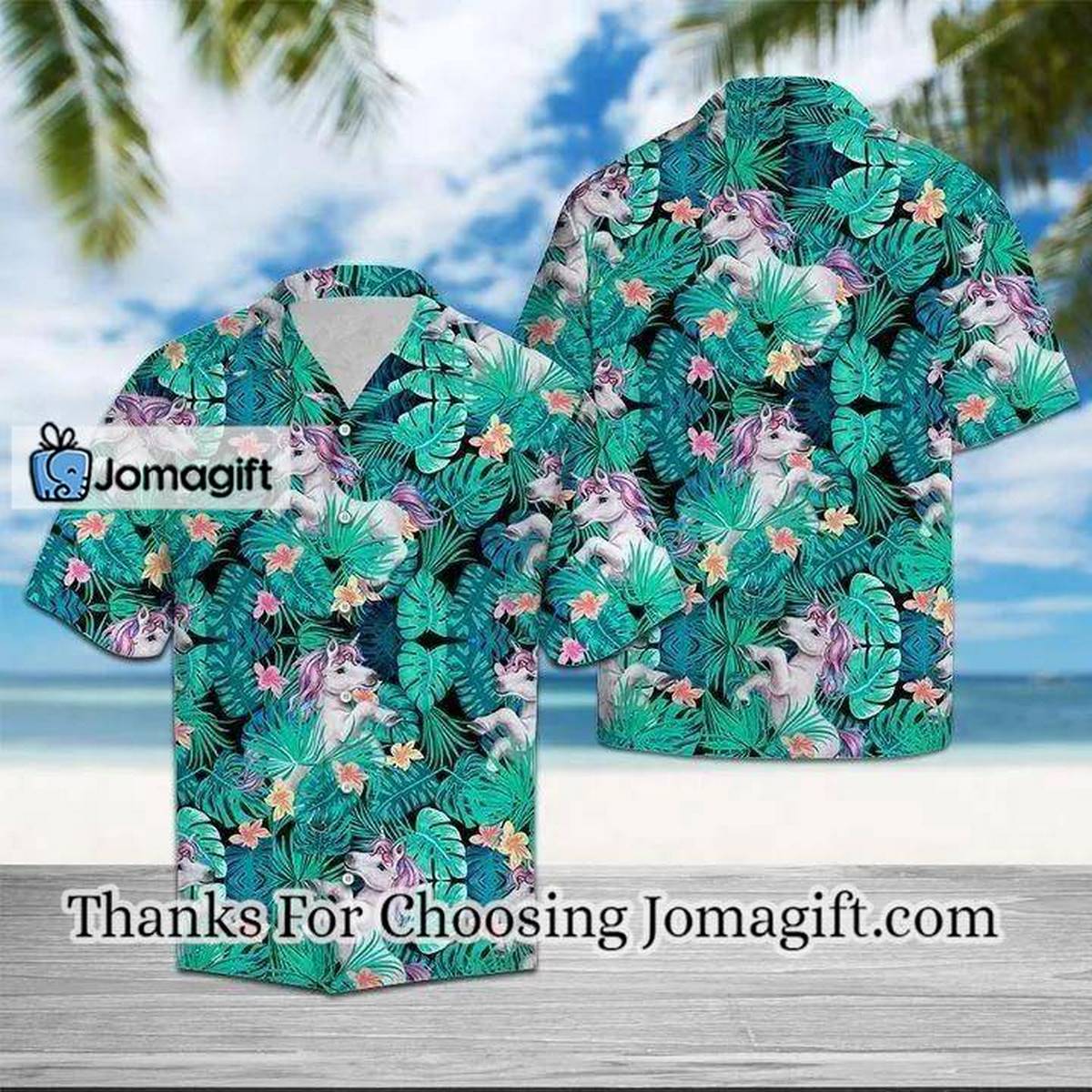 Unicorn Tropical Hawaiian Shirt HW1608 1