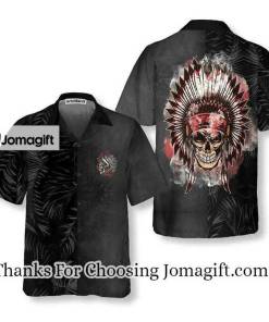 [Popular] Vintage Wild West Native American Skull Design Hawaiian Shirt Gift