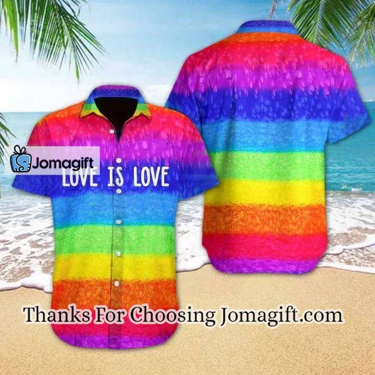 Vivid Lgbt Love Is Love Hawaiian Shirt Summer hawaii shirt 1