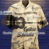 [Trending] Where Words Fail Guitar Speaks Vintage Hawaiian Shirt Gift