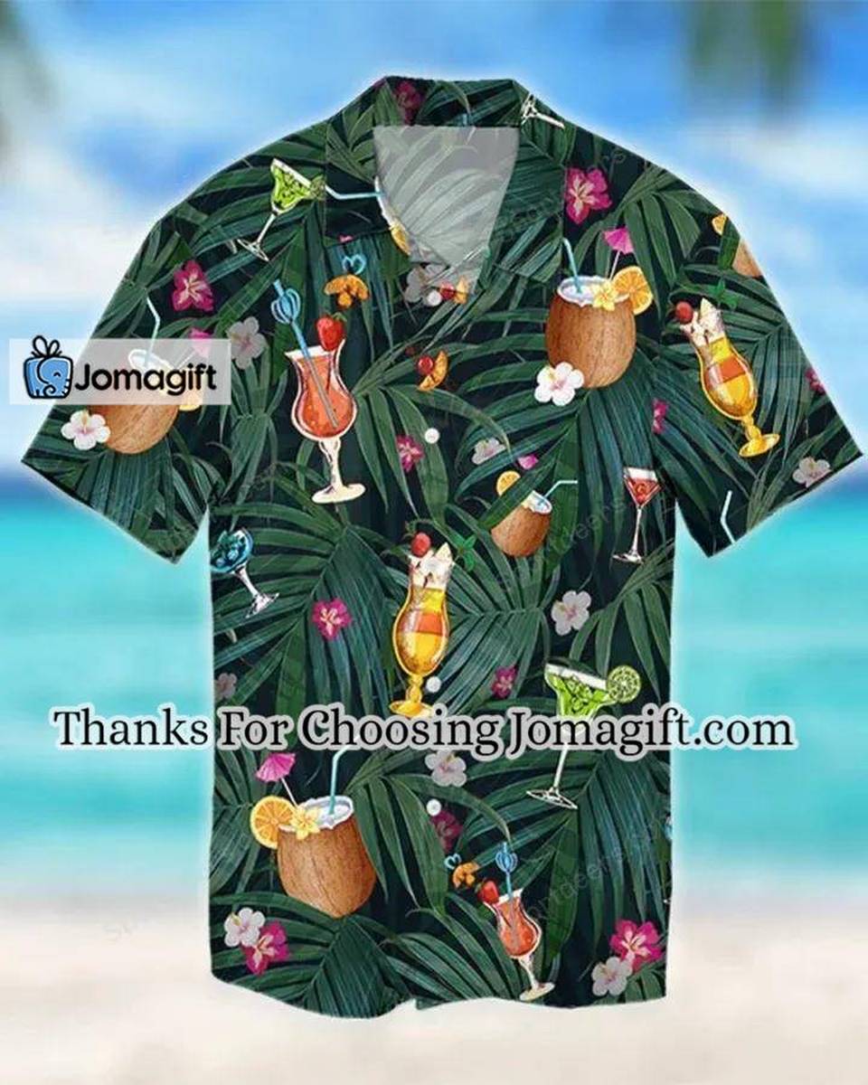 Wine Cocktails Hawaiian Shirt Summer gift Hawaiian Shirts for Men Aloha Beach Shirt 2