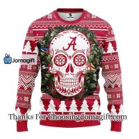 Alabama Crimson Tide Skull Flower Ugly Christmas Ugly Sweater