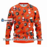 Anaheim Ducks Santa Claus Snowman Christmas Ugly Sweater