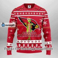 Arizona Cardinals Funny Grinch Christmas Ugly Sweater 3