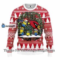 Arizona Cardinals Minion Christmas Ugly Sweater 3