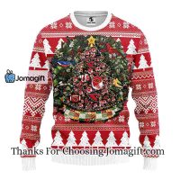 Arizona Cardinals Tree Ball Christmas Ugly Sweater 3