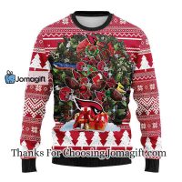 Arizona Cardinals Tree Ugly Christmas Fleece Sweater 3