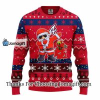Atlanta Braves Dabbing Santa Claus Christmas Ugly Sweater 3