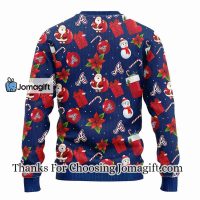 Atlanta Braves Santa Claus Snowman Christmas Ugly Sweater 2 1