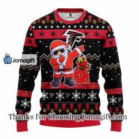 Atlanta Falcons Dabbing Santa Claus Christmas Ugly Sweater 3
