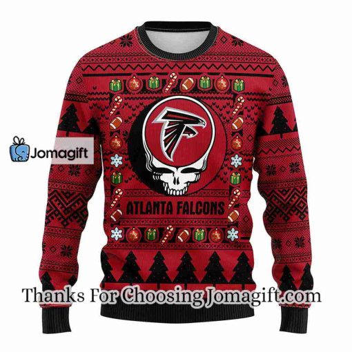 Atlanta Falcons Grateful Dead Ugly Christmas Fleece Sweater