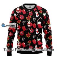 Atlanta Falcons Santa Claus Snowman Christmas Ugly Sweater 3