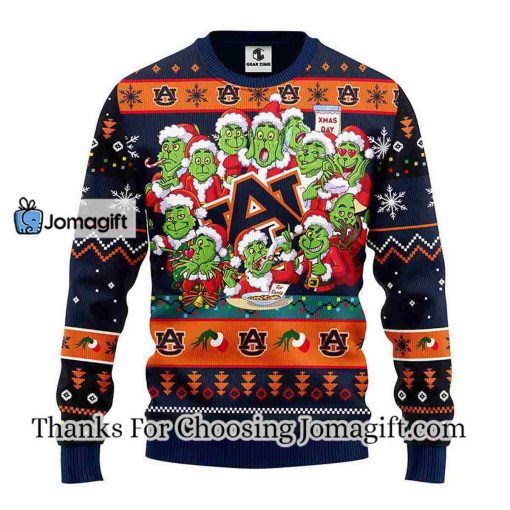 Auburn Tigers 12 Grinch Xmas Day Christmas Ugly Sweater