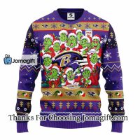 Baltimore Ravens 12 Grinch Xmas Day Christmas Ugly Sweater